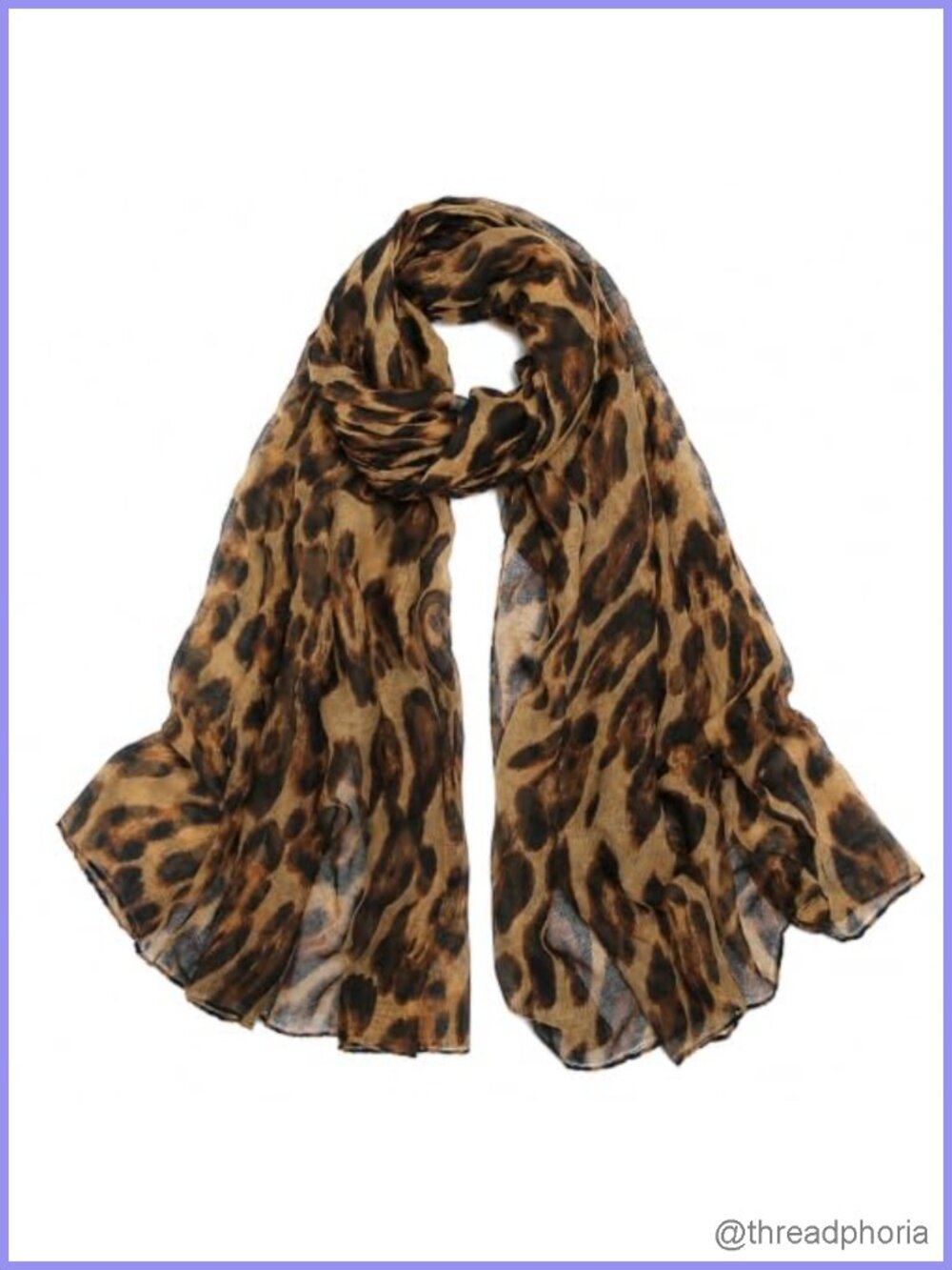 Leopard Print Sheer Wrap Shawl Lightweight Fashion Scarf for Evening Dress